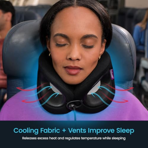 Customizable Travel Neck Pillow with Memory Foam Support