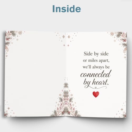Sister Christmas Card - Personalizeable 5x7in Greeting Card for Sister, Includes Kraft Envelope, C Style Variation
