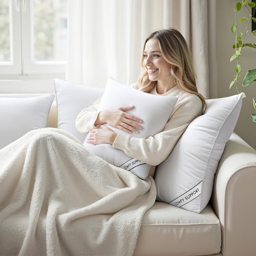 MIULEE 26x26 Decorative Throw Pillow Inserts (Pack of 2) - Down Alternative