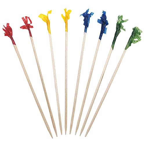 Blue Top 1000pcs Frill Toothpicks 4 Inch Cocktail Picks for Fruit & Appetizers