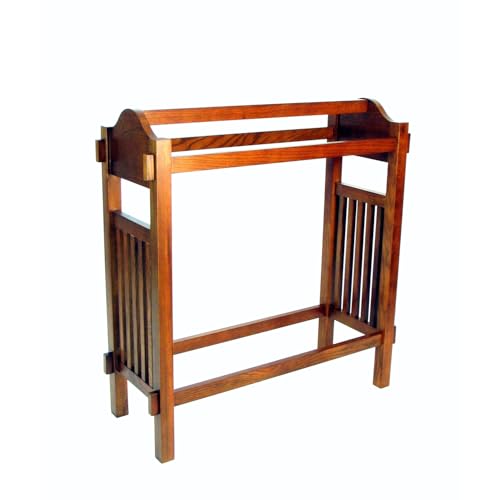 3-Bar Wooden Quilt Rack - Blanket Display Stand for Bedroom Living Room