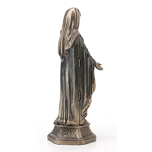 Madonna and Baby Jesus Triptych Nativity Scene Statue - Bronzed Resin