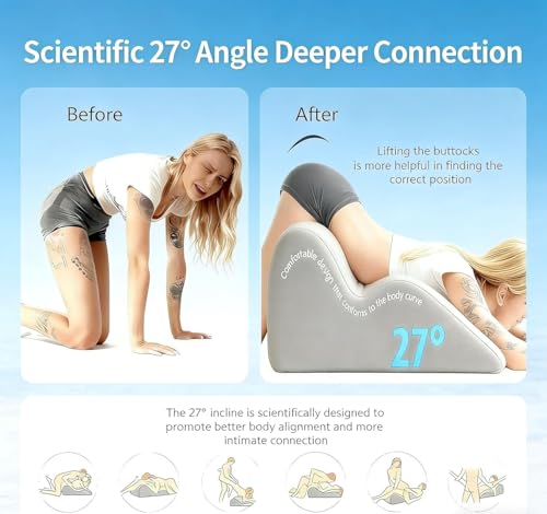 Ergonomic Memory Foam Wedge Pillow for Back Support & Comfort