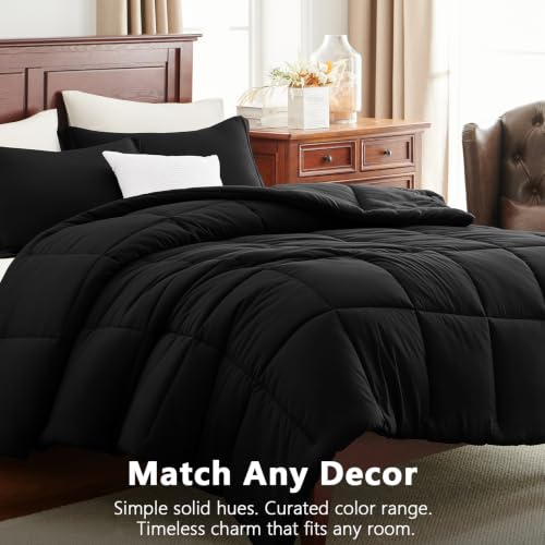 Queen Comforter Set - 3-Piece Box-Stitched Down Alternative Bedding