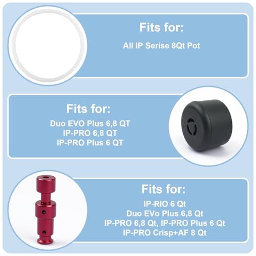 10-Piece Pressure Cooker Replacement Parts Kit for 8QT Cookers