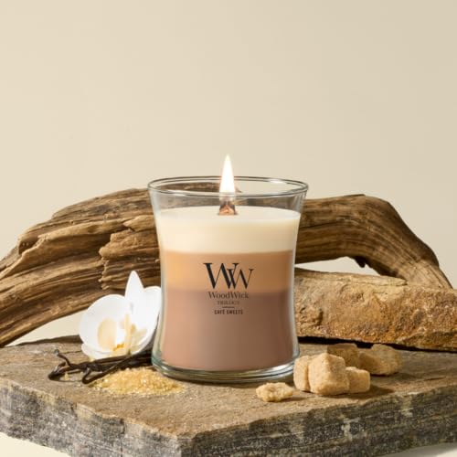 Café Sweets Crackling Wooden Wick Candle - 9.7 oz Medium Hourglass