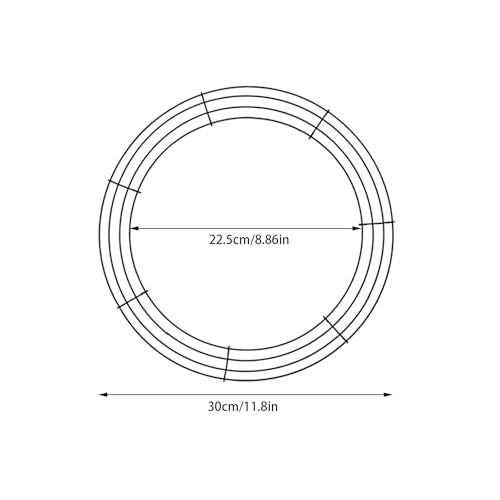 2 Pack 12-Inch Round Metal Wreath Frames - Wire Wreath Forms for DIY Crafts