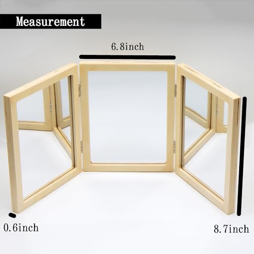 3-Panel Folding Mirror for Preschool Classrooms and Light Table Exploration