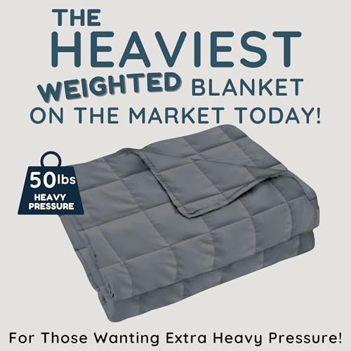 50 lb King Size Weighted Blanket - Ultra Soft Breathable Heavy Blanket