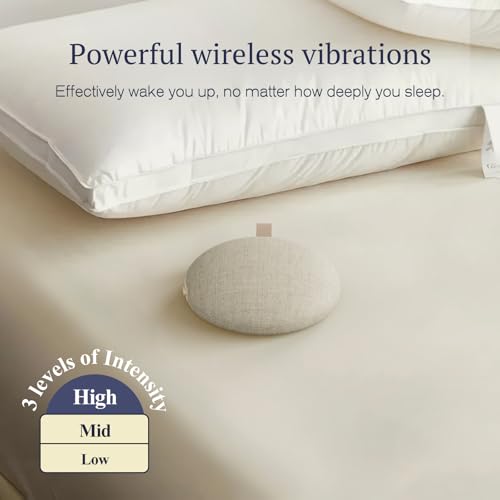 Loud Alarm Clock with Wireless Bed Shaker & Night Light for Heavy Sleepers