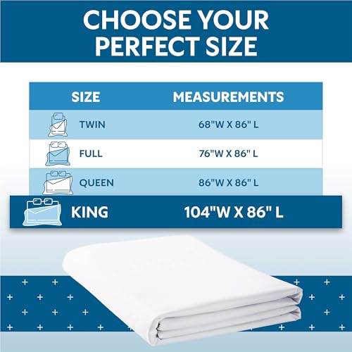Waterproof Jersey Duvet Cover with Zipper Closure - King Size
