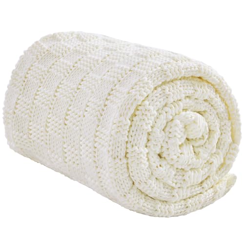 Knitted Weighted Blanket 48"x72" - 12lbs No Beads, Cooling Comfort
