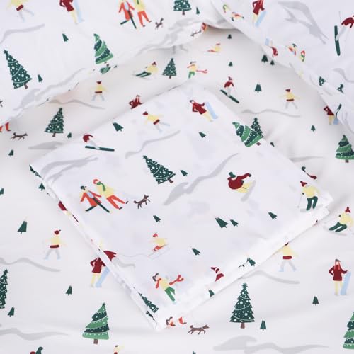 Gogreen Snow Tree Twin Deep Pocket Bed Sheet Set - 3PC Breathable Soft Bedding