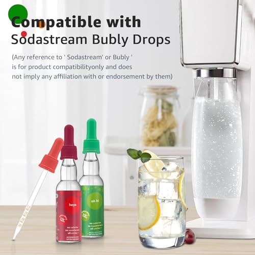 Glass Dropper Pipettes for Flavor Drops, 6-Piece Set with Accurate Scale