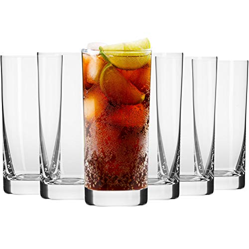 Krosno Highball Water Glasses Set of 6 - 11.8 oz Blended Collection