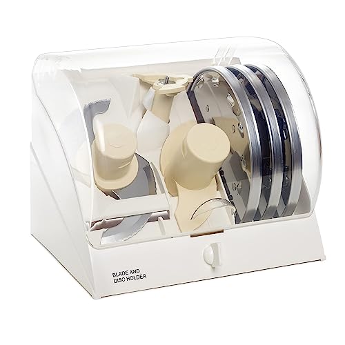 Food Processor Blade and Disc Storage Holder with Locking Door