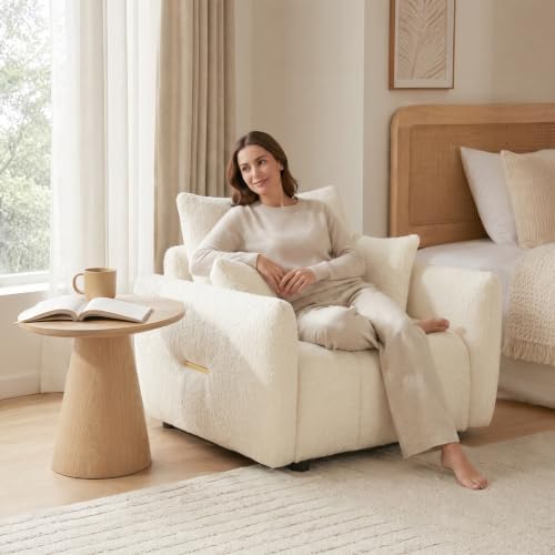 3-Piece Oversized Teddy Fleece Sofa Set with Wood Frame and Pillows