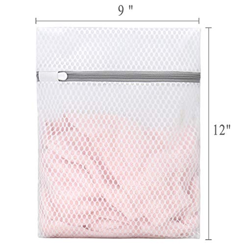 3-Piece Honeycomb Mesh Laundry Bags for Delicates, Small 9x12 Inch