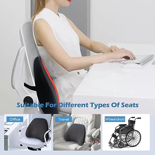 Memory Foam Lumbar Support Pillow for Car and Office Chair