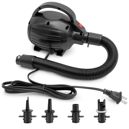600W Electric Air Pump with 4 Nozzles for Inflatables