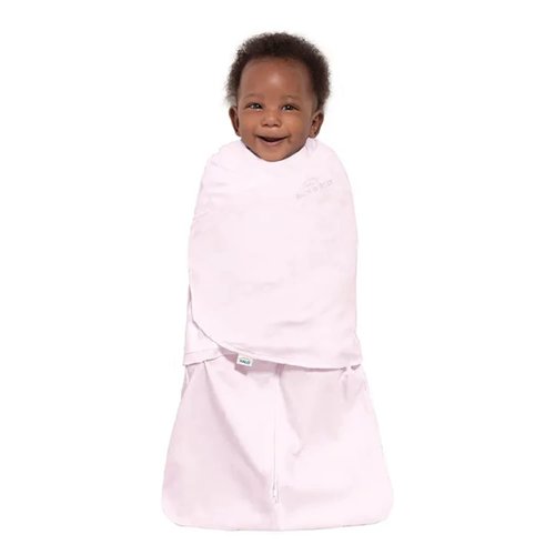HALO 100% Cotton Sleepsack Swaddle - 3-Way Adjustable Wearable Blanket, Soft Pink, Newborn (0-3 Months)
