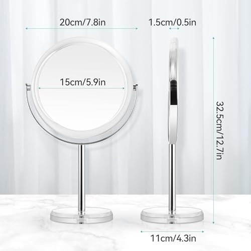 MIYADIVA 20X Magnifying Makeup Mirror,Double Sided 1X & Mirror with