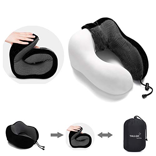 Memory Foam Travel Neck Pillow - Ergonomic Support for Airplane & Car