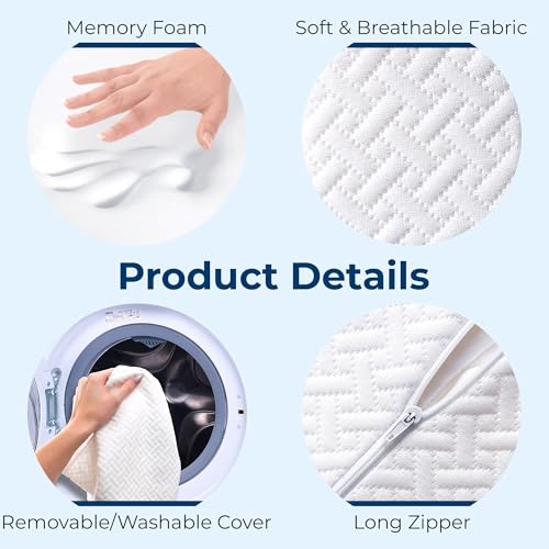 5 STARS UNITED Memory Foam Knee Pillow for Side Sleepers & Back Pain