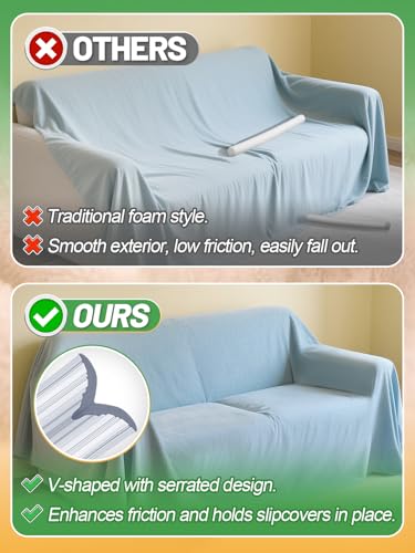 Silicone Sofa Slipcover Tuck Grips - Anti-Slip Couch Cover Anchors (6 Pack)