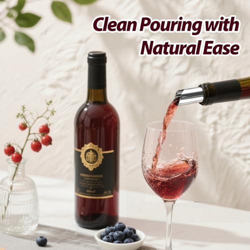 Bioudell 30-Pack Disposable Wine Pouring Discs, 3-Inch Anti-Drip Liquor Spouts for Bottles