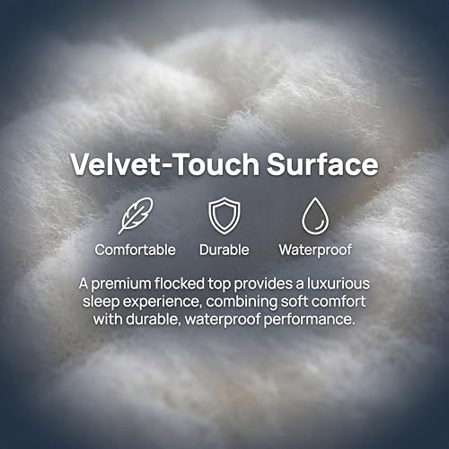 16-Inch Queen Air Mattress with Built-in Pump - Portable Flocked Inflatable Bed