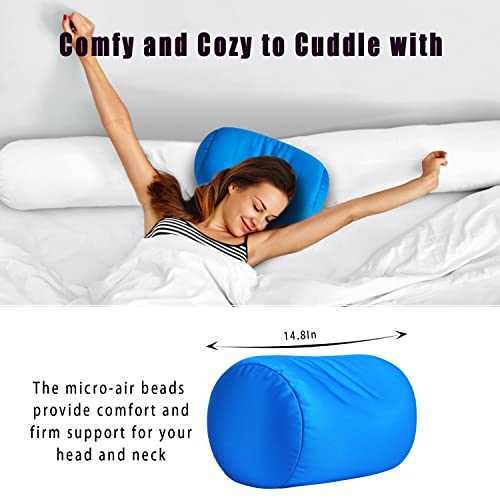 Soft Microbead Travel Neck Pillow - 7x12 Inch Support for Kids & Adults