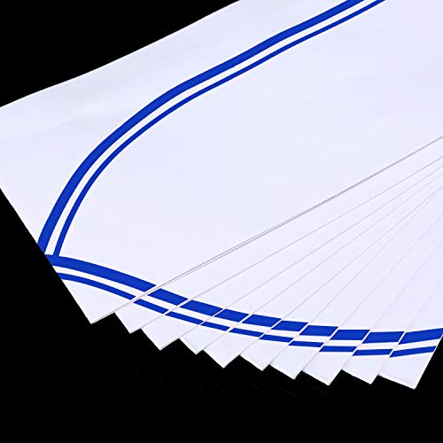 10-Pack Retro Soda Jerk Paper Hats with Red Strips for Theme Parties