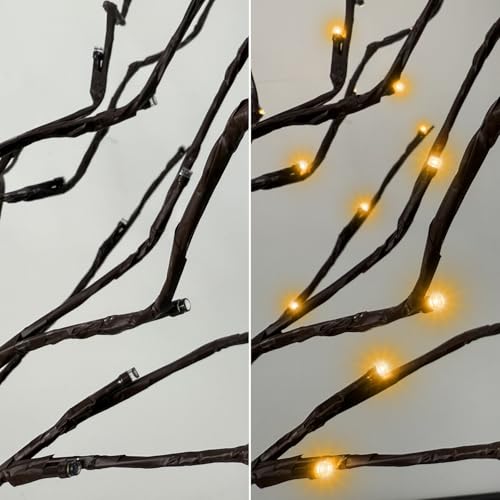 Remon 7Ft LED Birch Tree with 312 Lights, Twinkle Modes & Timer - Indoor & Outdoor Decor