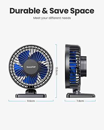 USB Desk Fan Personal Portable Quiet Small Table Fan Blue