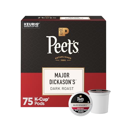 Peet's Coffee Dark Roast Major Dickason's Blend K-Cup Pods 75 Count