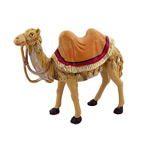 5-Inch Standing Camel Figurine for Nativity Set, Hand-Painted in Italy