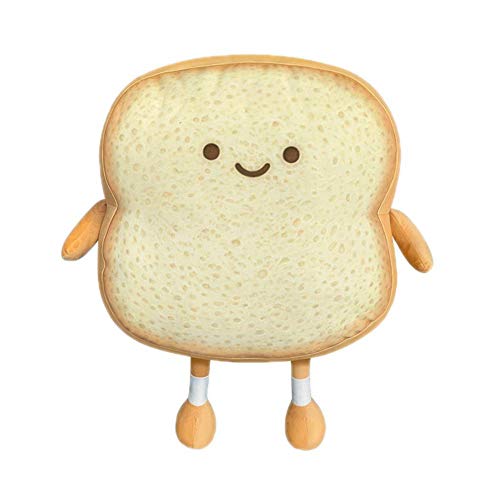 Cute Sliced Bread Plush Pillow Stuffed Food Toy for Sofa and Bedroom