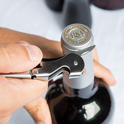 Oenophilia Gold Duo-Lever Waiter's Corkscrew - Professional Plated Wine Opener