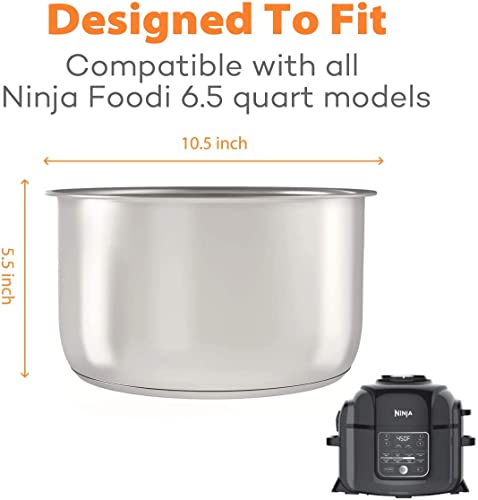 6.5 Quart Stainless Steel Inner Pot for Pressure Cookers