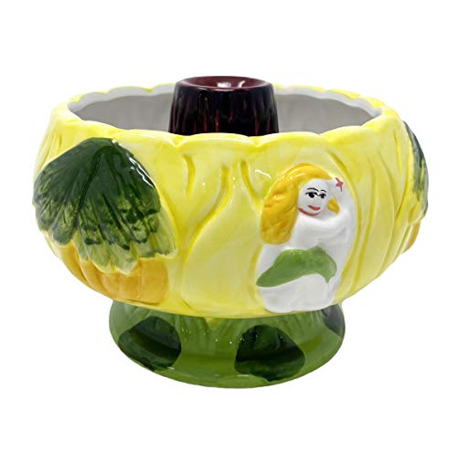 32oz Ceramic Scorpion Bowl with Volcano Center for Tiki Cocktails