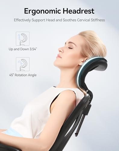 Ergonomic Mesh Office Chair with Headrest & Adjustable Lumbar Support
