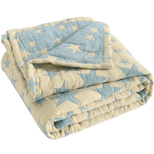 NTBAY 3-Layer Muslin Toddler Blanket - Breathable Cotton Baby Blanket (30x40)