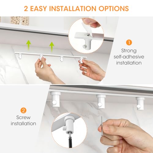 Metal Stand Mixer Attachment Holder - 4-Hook Under-Cabinet Organizer