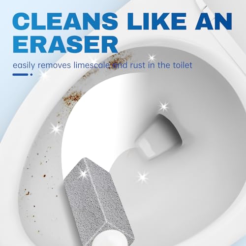 Pumice Stone Toilet Bowl Cleaner Brush with Long Handle - 2 Pack