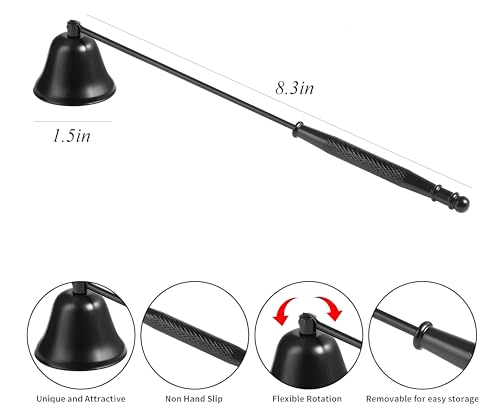 2-Piece Candle Snuffer Set with Long Handle for Safe Use
