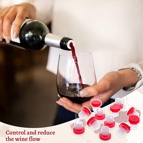 60 Pack Wine Pourer Spouts with Lids - Slow Flow, Drip-Free for Bottles