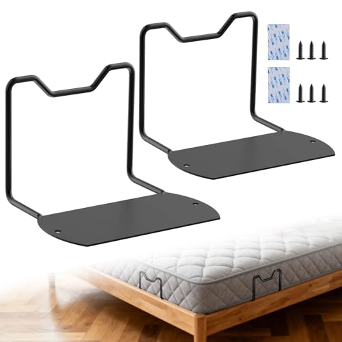 L-Shaped Mattress Slide Stopper Retainer Bars for Wooden Beds - 2 Pack