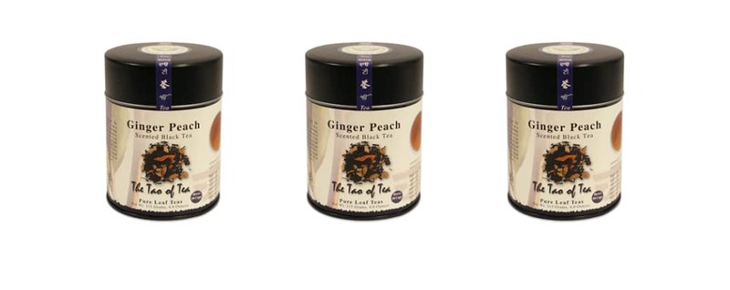 The Tao of Tea, Ginger Peach Black Tea, Loose Leaf, 4-Ounce Tins (Pack of 3)