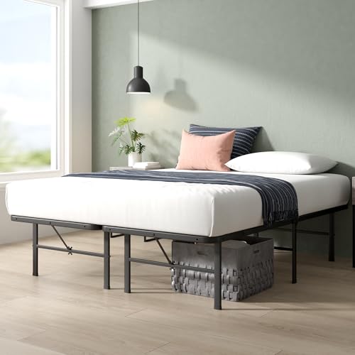 14-Inch Heavy Duty Steel Metal Bed Frame - Queen Size Mattress Foundation